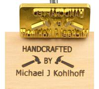 Custom Branding Iron for Wood Personalized Logo Heat Stamp for Woodworkers and Craftman Handcrafted by Design (1"x1")