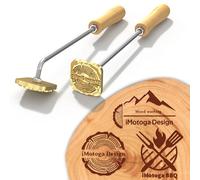 Custom Branding Iron for Wood,Reusable Personalized Metal Logo for Wood Burning Tool,Custom Iron Stamp for Leather,Handcrafted Design,Flame Heated,Gift for Crafting&Stencil Wood Burning (2.5 inches)