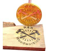 Custom Brass Branding Iron for Wood Personalized Logo Brand Stamp for Signature, Leather, Food, Wood Branding Iron by Handcrafted (1.5"x1.5")