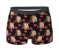 Custom Briefs for Men Valentines Underwear Man Personalized Valentines Gift Custom Men's Underwear Briefs with Photo First Valentine Gift for Boyfriend Black Underwear Men