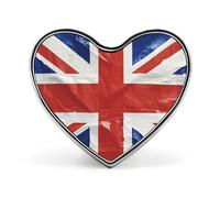 Custom British Flag Lapel Pin Aluminum Alloy Button Badge Personalized Heart Exquisite Brooch Classic Mini Pin for Backpacks Hat Suit Jacket Decoration