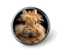 Custom Brown Dwarf Rabbit Lapel Pin Aluminum Alloy Button Badge Personalized Exquisite Brooch Classic Mini Pin 1 Inch for Backpacks Hat Suit Jacket Clothing Decoration
