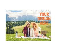Custom Building Brick Block Puzzle Rectangle Shaped, Personalize ABS Jigsaw Puzzle with Text Patterns Logos Photos Double- Sided UV Printing Gift for Valentine's Day Mother Father Family Friend