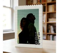 Custom Building Brick Personalized Photo Block, Customized Picture Brick Display with Text, Meaningful Gift for Mom or Mother, Family Memory Keepsake, Birthday or Mother’s Day Home Desk Decor