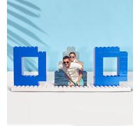 Custom Building Brick Photo Block Personalised Dad Brick Puzzles Heart Shaped Picture Romantic Decor Fathers Day Birthday Gifts for Men Dad Daddy Papa Papy Grandpa