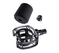 Custom Built for SoloCast Shock Mount with pop filter, 2026 Upgrade Anti-Vibration Suspension Elastic Shock Mount Holder Clip Mics Stand with Screw Adapter Compatible with Hyperx SoloCast Microphone