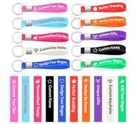 Custom Bulk Silicone Keychains, Personalized Keychains with Text/Logo, 5/10/50/100 Pack, Rubber Keyrings for Events, Promotions, Gifts & Awareness Campaigns, Custom, One size