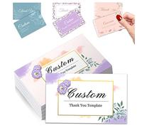 Custom Business Cards Customise Personalised Printable with Logo Picture for Small Business 3.5"x 2" Women Men Waterproof Front and Back 100 200 500 1000 Pcs Double Sided