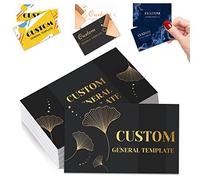Custom Business Cards Customise Personalised Printable with Logo Picture for Small Business 3.5"x 2" Women Men Waterproof Front and Back 100 200 500 1000 Pcs Double Sided