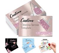Custom Business Cards Customise Personalised Printable with Logo Picture for Small Business 3.5"x 2" Women Men Waterproof Front and Back 100 200 500 1000 Pcs Double Sided