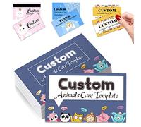 Custom Business Cards Customise Personalised Printable with Logo Picture for Small Business 3.5"x 2" Women Men Waterproof Front and Back 100 200 500 1000 Pcs Double Sided