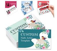 Custom Business Cards Customise Personalised Printable with Logo Picture for Small Business 3.5"x 2" Women Men Waterproof Front and Back 100 200 500 1000 Pcs Double Sided