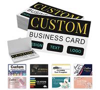 Custom Business Cards Customise Personalised Printable with Logo Picture for Small Business 3.5"x 2" Women Men Waterproof Front and Back 100 200 500 1000 Pcs Double Sided