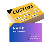 Custom Business Cards - Double-Sided Printing, Waterproof Front & Back, Customize Logo/Text/QR Code (300gsm Matte Paper,100-2000 Pcs) Personalized Business Card for Small Business