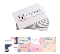 Custom Business Cards - Double-Sided Printing, Waterproof Front & Back, Customize Logo/Text/QR Code (300gsm Matte Paper,100-2000 Pcs) for Beauty Store, Nail Salon, Barber Store