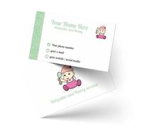 Custom Business Cards - Personalised for Babysitters and Nannies | Gloss or Matt Laminated | Double-Sided, High-Resolution Print | Designed to Impress | Compact & Sturdy (85x55mm-Gloss, 500, Piece)