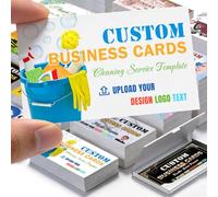 Custom Business Cards Personalised with Logo, 300gsm Waterproof Matte Paper Cards Customisable Double Sided Printed with QR Code Photo Text for Small Business and Events, 100-1000 Pcs