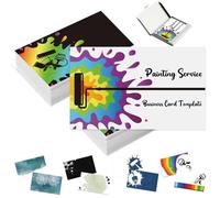 Custom Business Cards - Personalized With Photo, Logo, Text for Small Business - Double Sided, Printable, Waterproof - 1000, 500, 200, 100 Count - 3.5" x 2" Painting Template