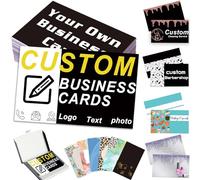 Custom Business Cards with Logo & Photo - Personalised Front & Back - 1000/500/200/100pcs