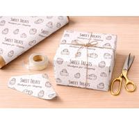 Custom Business Wrapping Paper - Personalised Logo Gift Wrap for Small Business Packaging, Branded Thank You Wrapping Paper Roll for Retail, Etsy & Boutique Packaging (Design 5, 5 Metre)