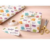 Custom Business Wrapping Paper - Personalised Logo Gift Wrap for Small Business Packaging, Branded Thank You Wrapping Paper Roll for Retail, Etsy & Boutique Packaging (Design 3, 24 inch x 1m roll)