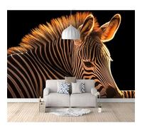 Custom Cafe Hotel Bar Interior 3D Self-Adhesive Wallpaper Mural Wall Sticker Animal Zebra Black and White 100x70cm Background for Office Dining