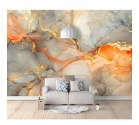 Custom Cafe Hotel Bar Interior 3D Self-Adhesive Wallpaper Mural Wall Sticker Marbled Golden-Grey 100x70cm Background for Office Dining