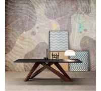 Custom Cafe Hotel Bar Interior 3D Wallpaper Mural Wall Sticker Abstract Geometric Lines 416(W)X254(H)Cm Background Wall 3D Wallpaper Mural Wall Sticker Mural For Office Dining Room Children'S -2908479
