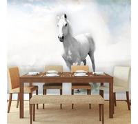 Custom Cafe Hotel Bar Interior 3D Wallpaper Mural Wall Sticker Animal Horse 250(W) X175(H) Cm Background Wall 3D Wallpaper Mural Wall Sticker Mural for Office Dining Room Children's Room-8829899