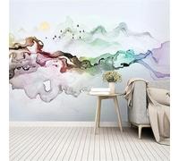 Custom Cafe Hotel Bar Interior 3D Wallpaper Mural Wall Sticker Ink Landscape 350(W) X256(H) Cm Background Wall 3D Wallpaper Mural Wall Sticker Mural for Office Dining Room Children's Room-9621256