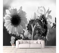 Custom Cafe Hotel Bar Interior 3D Wallpaper Mural Wall Sticker Plant Sunflower Flower 450(W)X315(H)Cm Background Wall 3D Wallpaper Mural Wall Sticker Mural For Office Dining Room Children'S Ro-7384566