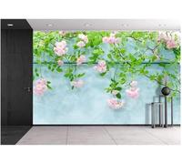 Custom Cafe Hotel Bar Interior 3D Wallpaper Mural Wall Sticker Plants and Flowers 140(W) X70(H) Cm Background Wall 3D Wallpaper Mural Wall Sticker Mural for Office Dining Room Children's Room-6766416