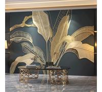 Custom Cafe Hotel Bar Interior 3D Wallpaper Mural Wall Sticker Plants And Flowers Leaves 300(W)X210(H)Cm Background Wall 3D Wallpaper Mural Wall Sticker Mural For Office Dining Room Children'S-6711554