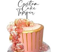 Custom Cake Topper Personalised Message Cake Topper |Any Name, Any Age, Any Words Cake Decoration Birthday Cakes, Anniversaries, Leaving Parties, Hen Parties (GLITTER SILVER)
