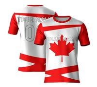 Custom Canada Football Jersey,Men Women Kids Fan Soccer T-Shirt,White Red Maple Leaf Team Jersey,Soccer Trainning Tee