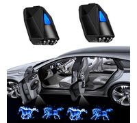 Custom Car Door Light Projector, Custom Animated Logo LED Dynamic Projector,Rechargeable Wireless Car Door Step Courtesy Welcome,Cars Use at Night for Available for most cars