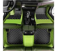 Custom Car Floor Mats Compatible with Cadillac ATS, CTS, CT6, DTS, SRX, XT4, XT5, XT6, XTS, Escalade etc Car Full Coverage Pads Protection Non-Slip Leather Floor Liners (Black Rice + Green)
