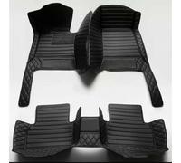 Custom Car Floor Mats Compatible with Cadillac ATS, CTS, CT6, DTS, SRX, XT4, XT5, XT6, XTS, Escalade etc Car Full Coverage Pads Protection Non-Slip Leather Floor Liners (All with Black)