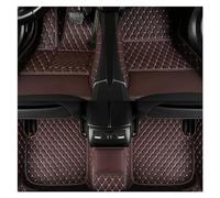 Custom Car Floor Mats LHD For Ssangyong For Rexton 2004-2007 Years Artificial Car Interior Styling Leather Interior Car Accessories(Coffee 5 seat)