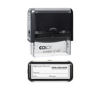 Custom Car Service Stamp - Upload Your Logo - Perfect for Garages, Maintenance Records, and Service Books (58mm x 22mm)