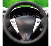 Custom Car Steering Wheel Braid Cover Non-slip For NISSAN For VERSA 2013-2015 Interior Accessories Car Steering Wheel Covers(Black thread)