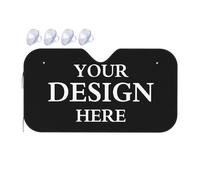 Custom car sun shade windshield Photo Personalised Add Your Text/Logoon car sun shade windshield Blocks UV Rays and Keeps Vehicle Cool WHITE 130cm x 70cm