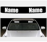 Custom Car Sunstrip Names Fits Any standard Car Window Stickers Decals Windscreen Sun strip DIY