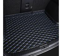 Custom Car Trunk Mat, Compatible with Toyota noah 80Series 8seats 2010-2014, High Side Cargo Carpet Pad Waterproof Cargo Liner Interior Decoration,3-Black+Blue