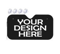 Custom car windscreen cover Personalized Photo on car sun shade windshield Add Your Text/Logo Blocks UV Rays and Keeps Vehicle Cool WHITE 130cm x 70cm