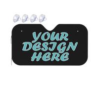 Custom car windshield sun shade Personalised Photo on car windscreen cover Add Your Text/Logo Blocks UV Rays and Keeps Vehicle Cool WHITE 130cm x 70cm