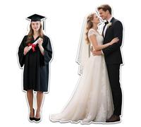 Custom Cardboard Cutout,Personalised Cardboard Cutout Lifesize,Custom Life Size Stand-Up Photo,Customized For Wedding Graduation Birthday 1-8Ft