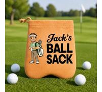 Custom Cartoon Character Golf Ball Bag with Text Name, Men Golf Accessory | Ball Sack Personalized Funny Golf Ball Pouch Storage Bag Golf Club Christmas Father's Day Birthday Gift for Golf Lover