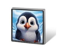 Custom Cartoon Cute Penguin Lapel Pin Aluminum Alloy Button Badge Personalized Exquisite Brooch Classic Mini Pin 0.7" X 0.7" Inch for Backpacks Hat Suit Jacket Clothing Decoration