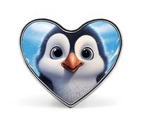 Custom Cartoon Cute Penguin Lapel Pin Aluminum Alloy Button Badge Personalized Heart Exquisite Brooch Classic Mini Pin for Backpacks Hat Suit Jacket Decoration